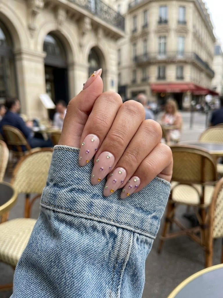 image Press-On Nails "Bridal Bliss l" – Forme Amande S Tany Mena