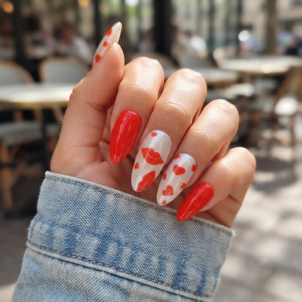 image Press-On Nails " Passion Kiss   " – Forme Amande M Tany Mena