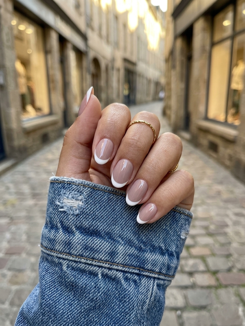 image Press-On Nails "French Milky Pink" – Forme Rond XS Tany Mena